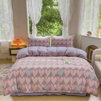 91家纺网 家纺一手货源 找家纺 （总）感遇家纺 2023新款印花系列全棉生态磨毛加厚四件套