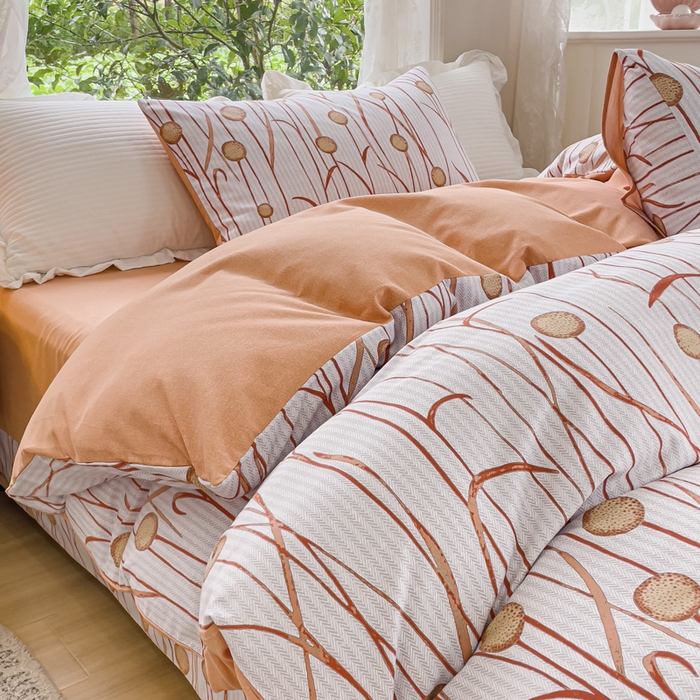 91家纺网 家纺一手货源 找家纺 感遇家纺 2023新款印花系列全棉生态磨毛加厚四件套 奇妙幻想