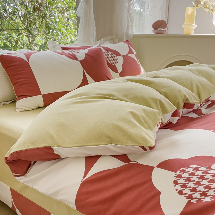 91家纺网 家纺一手货源 找家纺 （总）感遇家纺 2023新款印花系列全棉生态磨毛加厚四件套