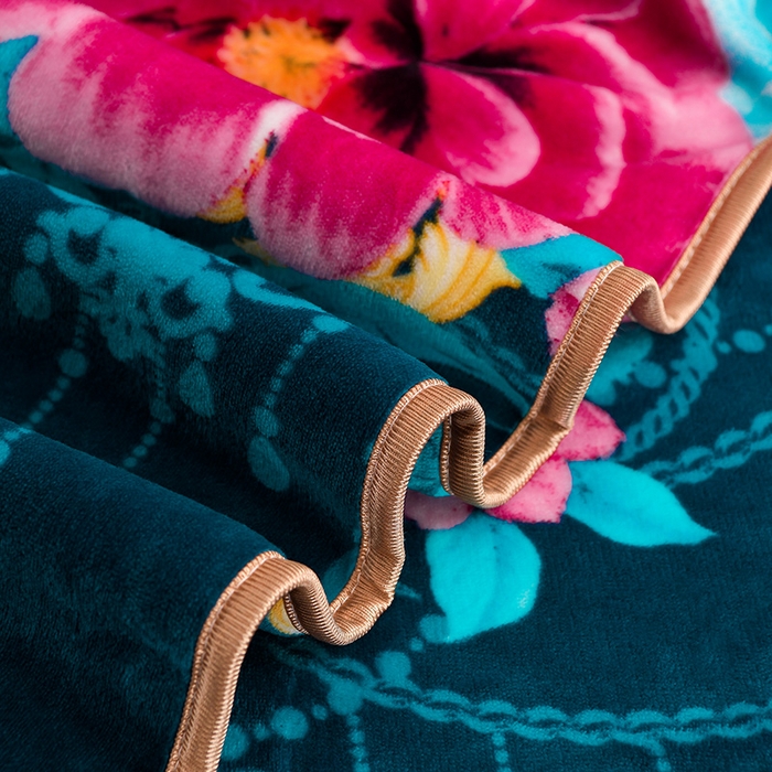 91家纺网 家纺一手货源 找家纺 金柚子 2024新款加厚牛奶绒四件套 富贵袭人