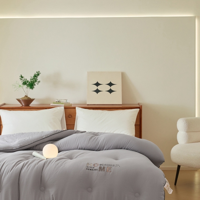 91家纺网 家纺一手货源 找家纺 瑞驰家纺 2023新款A类水洗棉科尔特大豆被系列（风格二） 科尔特-烟雨灰