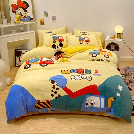 91家纺网 家纺一手货源 找家纺 （总）孩子王 2023新款直播卡通大版学生双面加厚牛奶绒系列-独立版权