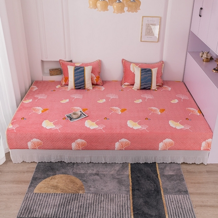 91家纺网 家纺一手货源 找家纺 （总）手艺人 2025新款牛奶绒炕盖榻榻米炕垫新款百褶边K253-K278