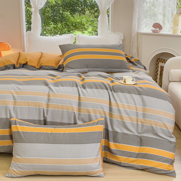 91家纺网 家纺一手货源 找家纺 感遇家纺 2023新款印花系列全棉生态磨毛加厚四件套 简一