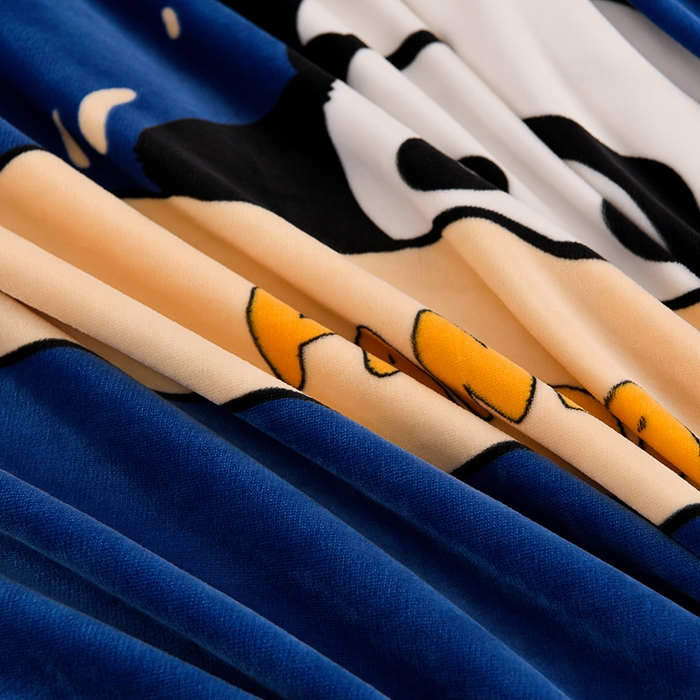 91家纺网 家纺一手货源 找家纺 金柚子 2024新款加厚牛奶绒四件套 小熊猫