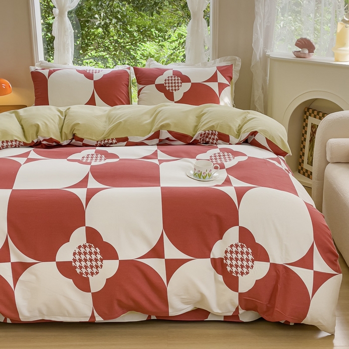 91家纺网 家纺一手货源 找家纺 （总）感遇家纺 2023新款印花系列全棉生态磨毛加厚四件套