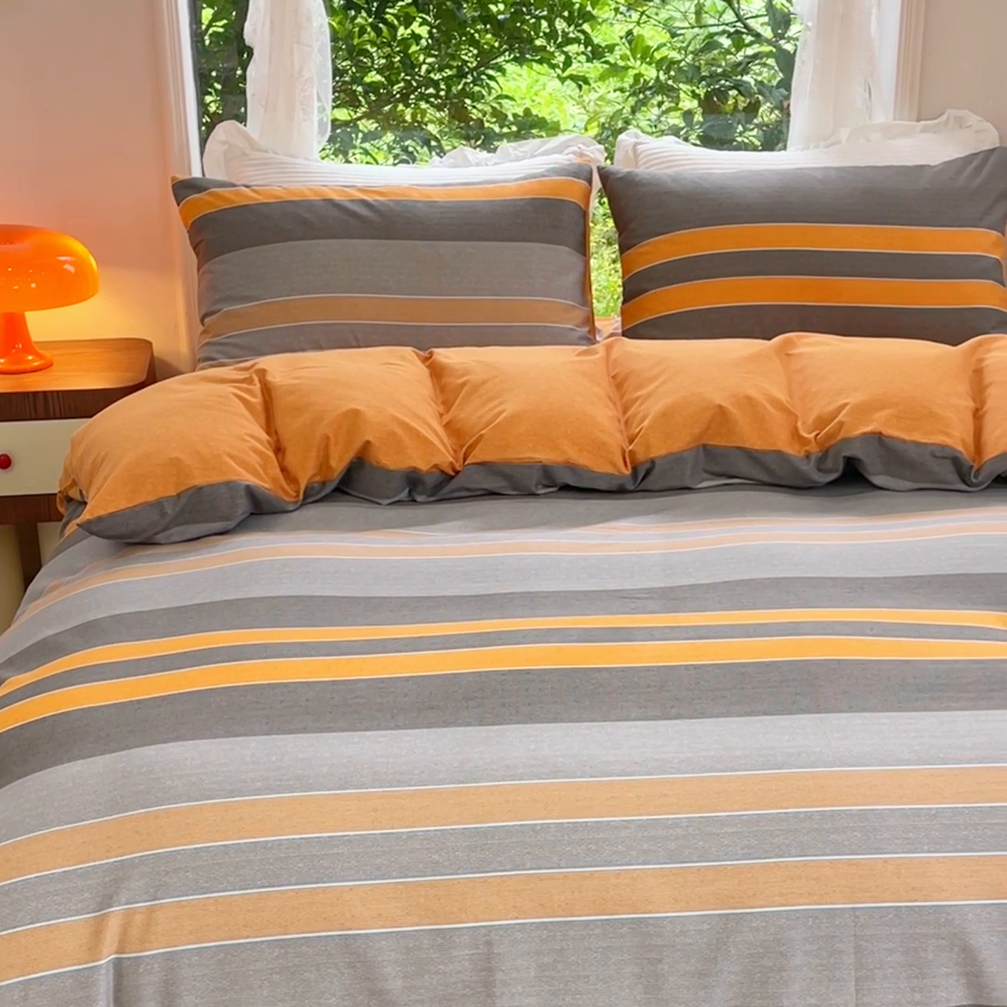 91家纺网 家纺一手货源 找家纺 感遇家纺 2023新款印花系列全棉生态磨毛加厚四件套 简一