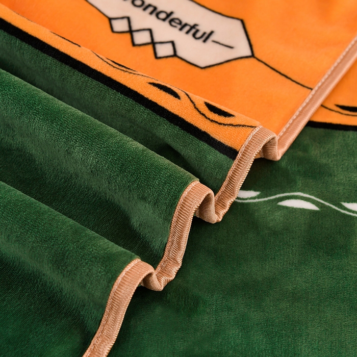 91家纺网 家纺一手货源 找家纺 金柚子 2024新款加厚牛奶绒四件套 快乐心情