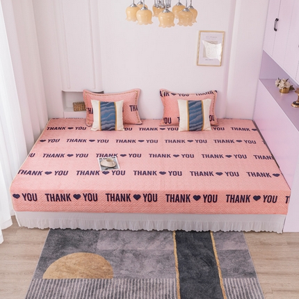 91家纺网 家纺一手货源 找家纺 （总）手艺人 2025新款牛奶绒炕盖榻榻米炕垫新款百褶边K253-K278