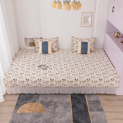 91家纺网 家纺一手货源 找家纺 （总）手艺人 2025新款牛奶绒炕盖榻榻米炕垫新款百褶边K253-K278