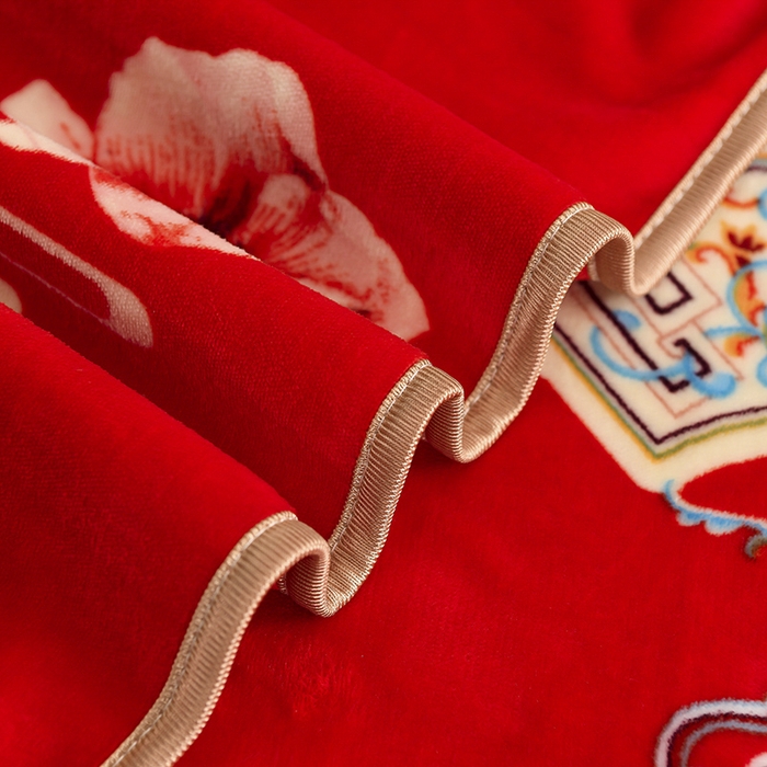 91家纺网 家纺一手货源 找家纺 金柚子 2024新款加厚牛奶绒四件套 繁花嫣然