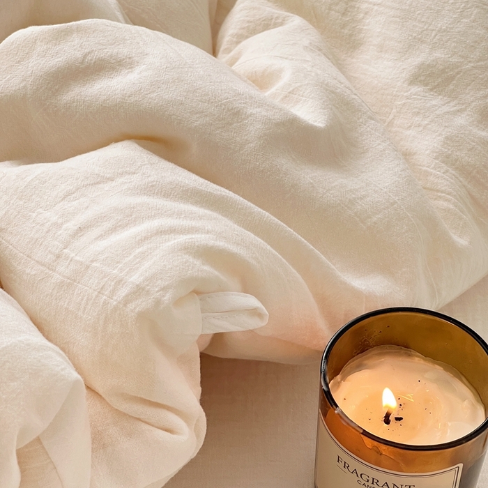 91家纺网 家纺一手货源 找家纺 （总）安莱生活 2023新款A类母婴级全棉亲肤皱纱双层纱不染色大豆被