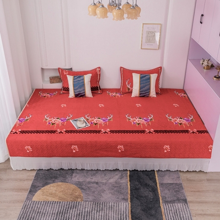 91家纺网 家纺一手货源 找家纺 （总）手艺人 2025新款牛奶绒炕盖榻榻米炕垫新款百褶边K253-K278