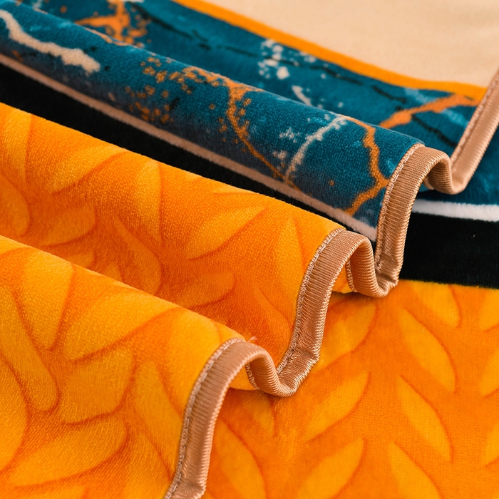 91家纺网 家纺一手货源 找家纺 金柚子 2024新款加厚牛奶绒四件套 发财树