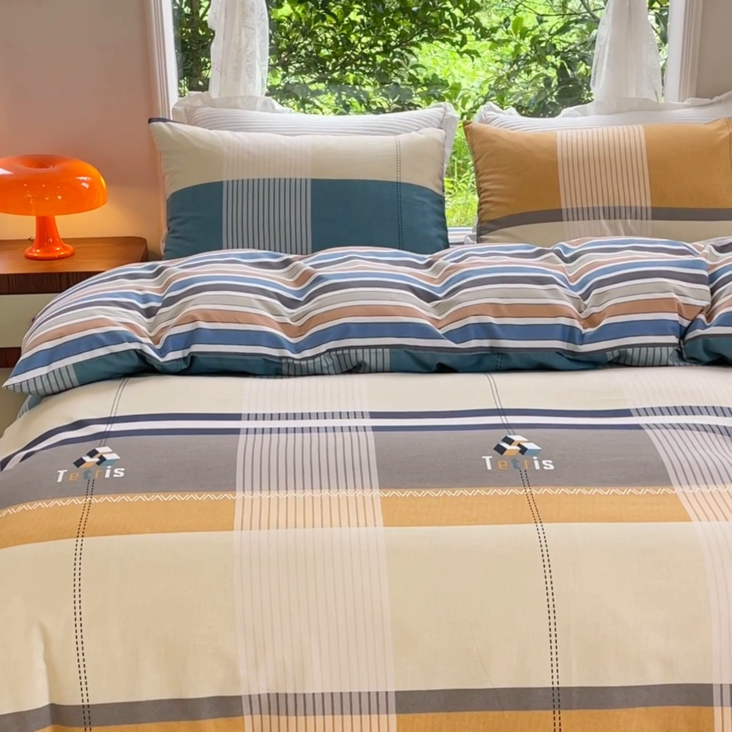 91家纺网 家纺一手货源 找家纺 感遇家纺 2023新款印花系列全棉生态磨毛加厚四件套 雅格