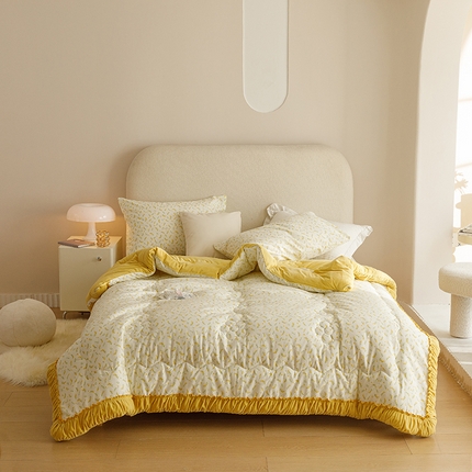 91家纺网 家纺一手货源 找家纺 有货 2023秋冬新款韩式全棉保暖一体被 薇妮