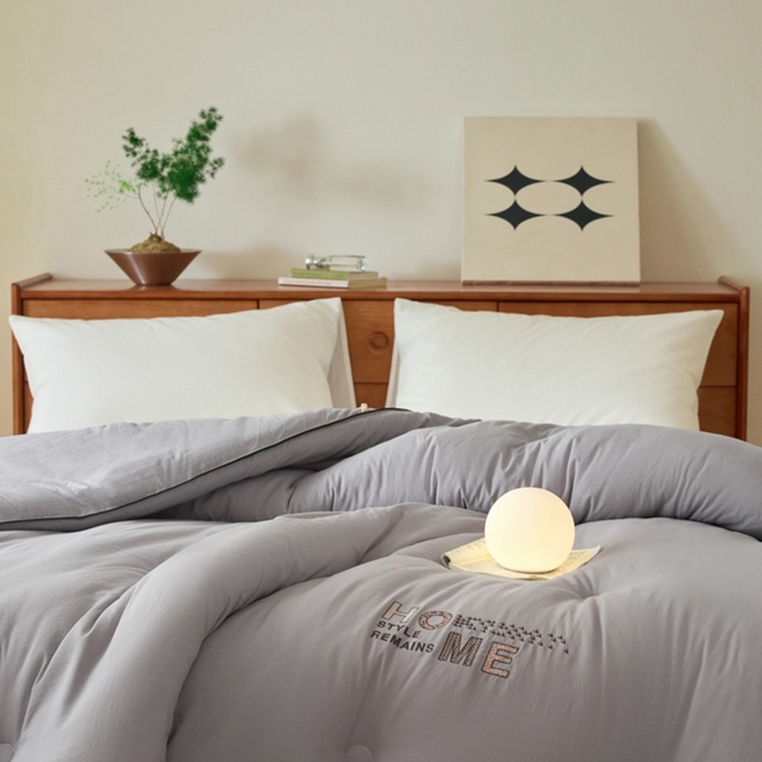 91家纺网 家纺一手货源 找家纺 瑞驰家纺 2023新款A类水洗棉科尔特大豆被系列（风格二） 科尔特-烟雨灰