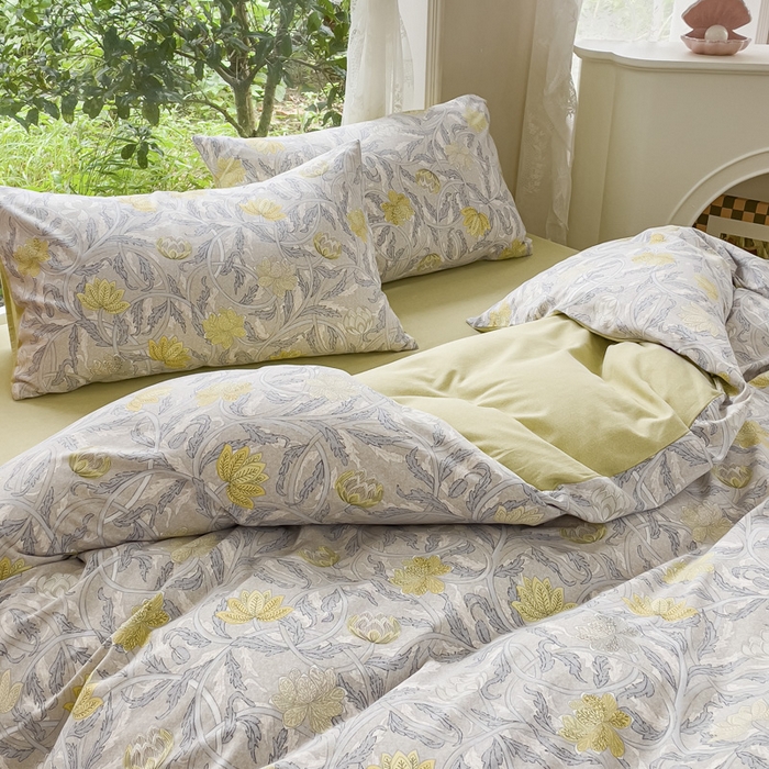 91家纺网 家纺一手货源 找家纺 感遇家纺 2023新款印花系列全棉生态磨毛加厚四件套 漫森