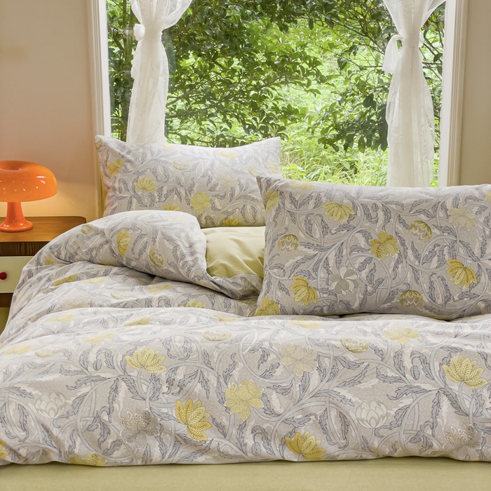 91家纺网 家纺一手货源 找家纺 感遇家纺 2023新款印花系列全棉生态磨毛加厚四件套 漫森