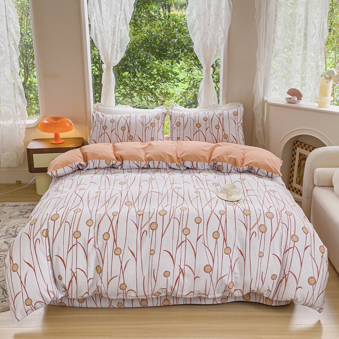 91家纺网 家纺一手货源 找家纺 感遇家纺 2023新款印花系列全棉生态磨毛加厚四件套 奇妙幻想