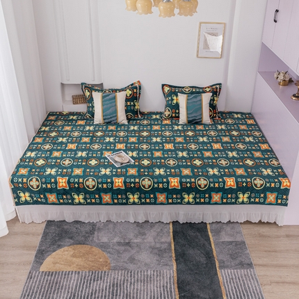 91家纺网 家纺一手货源 找家纺 （总）手艺人 2025新款牛奶绒炕盖榻榻米炕垫新款百褶边K253-K278