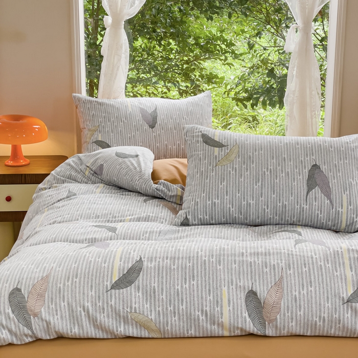 91家纺网 家纺一手货源 找家纺 感遇家纺 2023新款印花系列全棉生态磨毛加厚四件套 秋凉