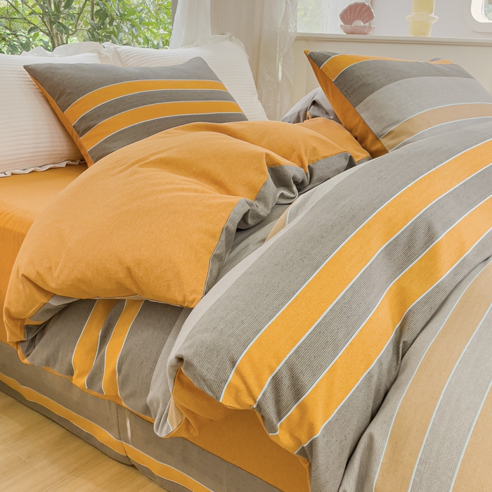 91家纺网 家纺一手货源 找家纺 感遇家纺 2023新款印花系列全棉生态磨毛加厚四件套 简一