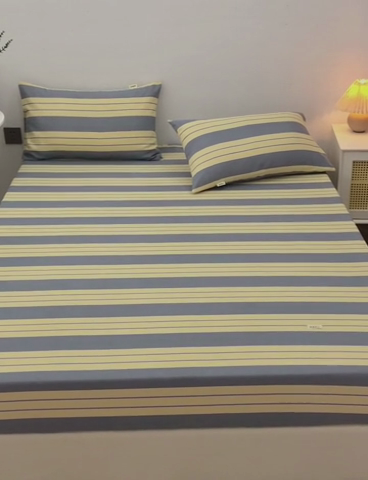 91家纺网 家纺一手货源 找家纺 棉乐町 2025新款老粗布床笠 温馨