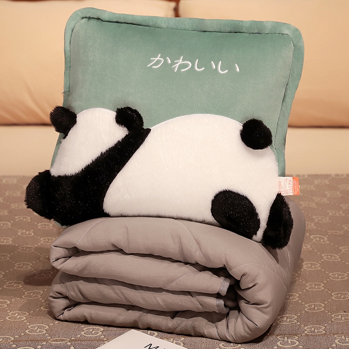 91家纺网 家纺一手货源 找家纺 （总）仟亿莱 2023新款日式熊猫系列抱枕被