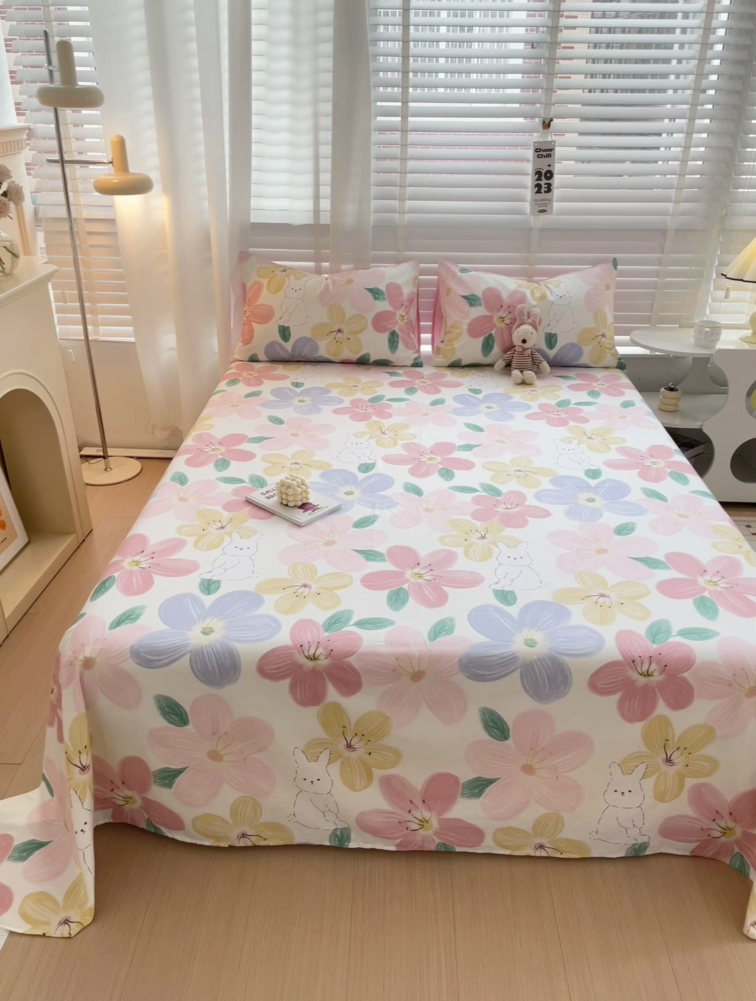 91家纺网 家纺一手货源 找家纺 名兮家居 2023新款全棉简约印花枕套 花甜粉