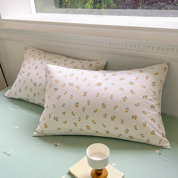 91家纺网 家纺一手货源 找家纺 田野 2023新款全棉加厚活性磨毛四件套 花蜜