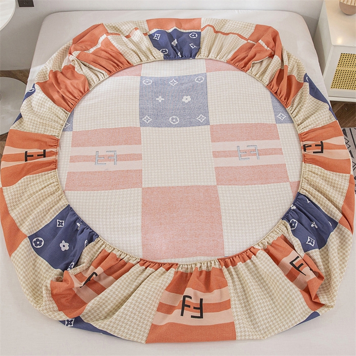 91家纺网 家纺一手货源 找家纺 棉乐町 2025新款老粗布床笠 简尚