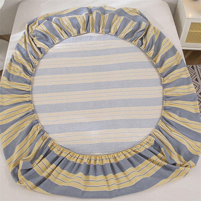 91家纺网 家纺一手货源 找家纺 棉乐町 2025新款老粗布床笠 温馨