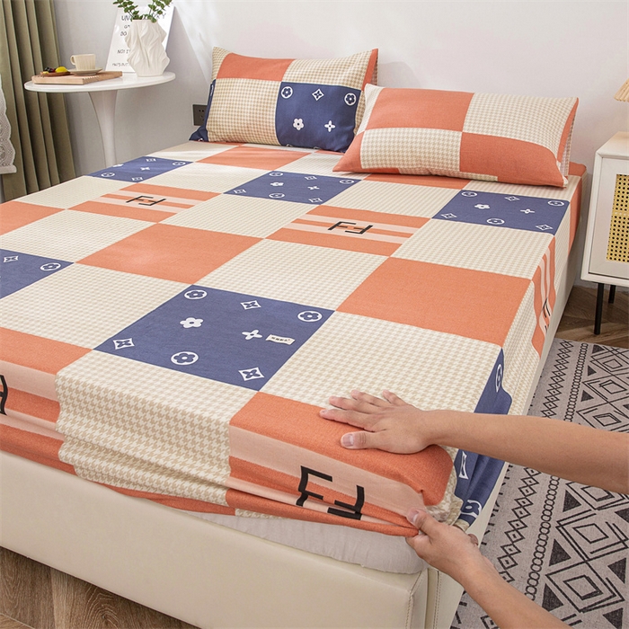 91家纺网 家纺一手货源 找家纺 棉乐町 2025新款老粗布床笠 简尚