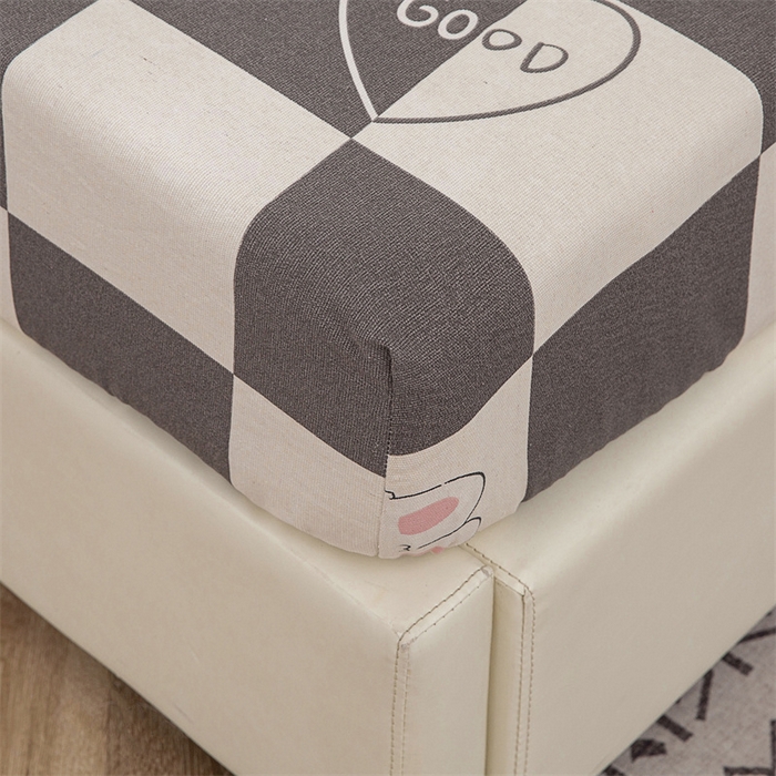 91家纺网 家纺一手货源 找家纺 首爱家纺 2025新款纯棉老粗布床笠 lucky兔