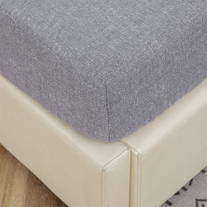 91家纺网 家纺一手货源 找家纺 棉乐町 2025新款老粗布床笠 浅灰