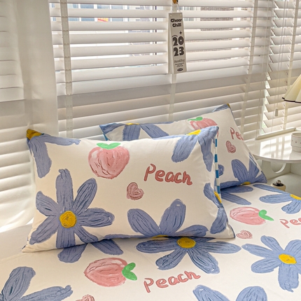 名兮家居 2023新款全棉简约印花枕套 小确幸