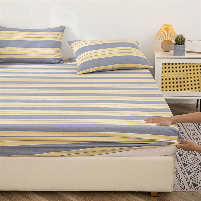 91家纺网 家纺一手货源 找家纺 棉乐町 2025新款老粗布床笠 温馨