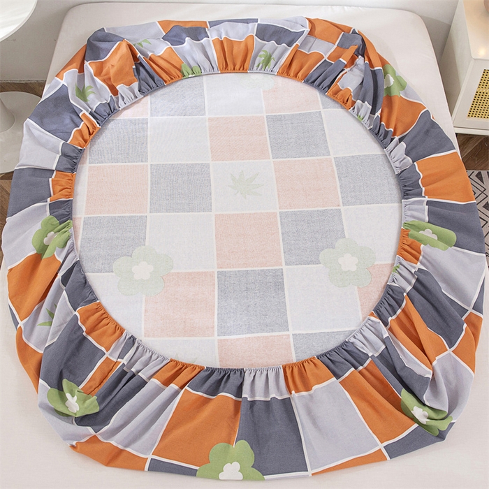 91家纺网 家纺一手货源 找家纺 棉乐町 2025新款老粗布床笠 花间