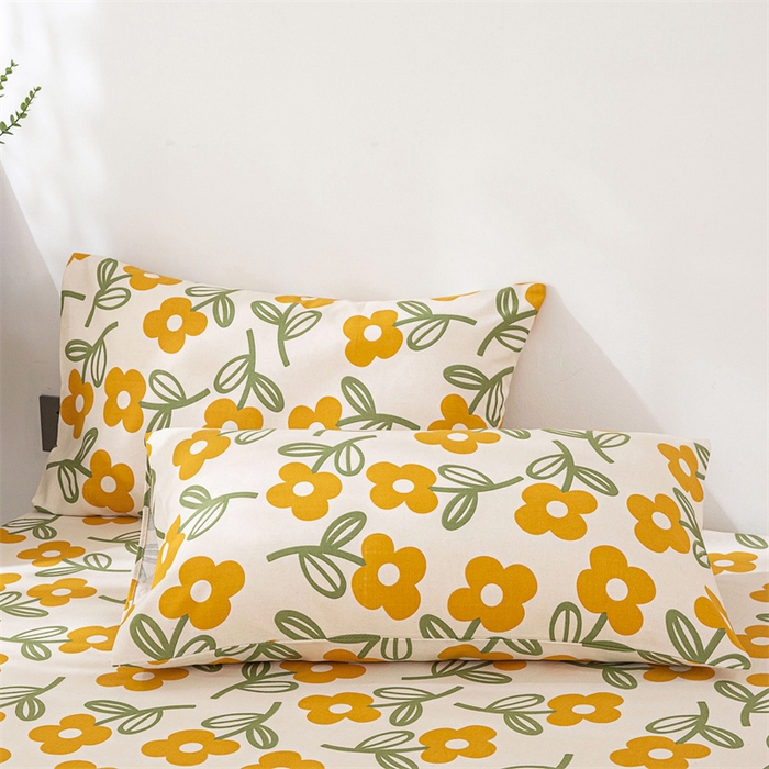 91家纺网 家纺一手货源 找家纺 棉乐町 2025新款老粗布床笠 花颜