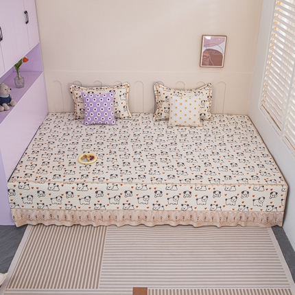 91家纺网 家纺一手货源 找家纺 （总）手艺人 2025新款牛奶绒炕盖榻榻米炕垫新款蕾丝边K279-K303