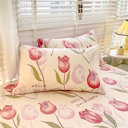 名兮家居 2023新款全棉简约印花枕套 花间如梦