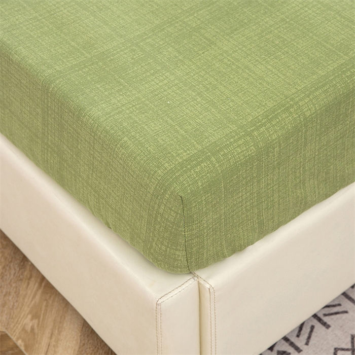 91家纺网 家纺一手货源 找家纺 棉乐町 2025新款老粗布床笠 嫩绿