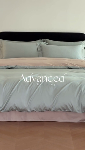 91家纺网 家纺一手货源 找家纺 618家纺2023新款A类50S100支长绒棉全棉双拼炫拼系列四件套 炫拼-冰蓝灰