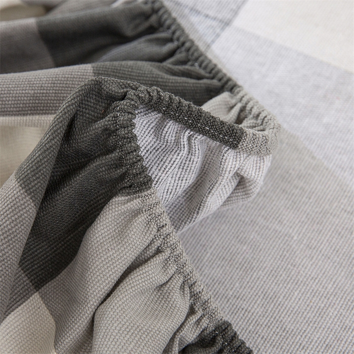 91家纺网 家纺一手货源 找家纺 棉乐町 2025新款老粗布床笠 灰格
