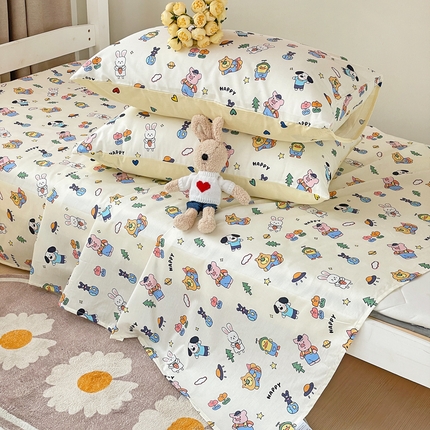 名兮家居 2023新款全棉简约印花枕套 动物派对