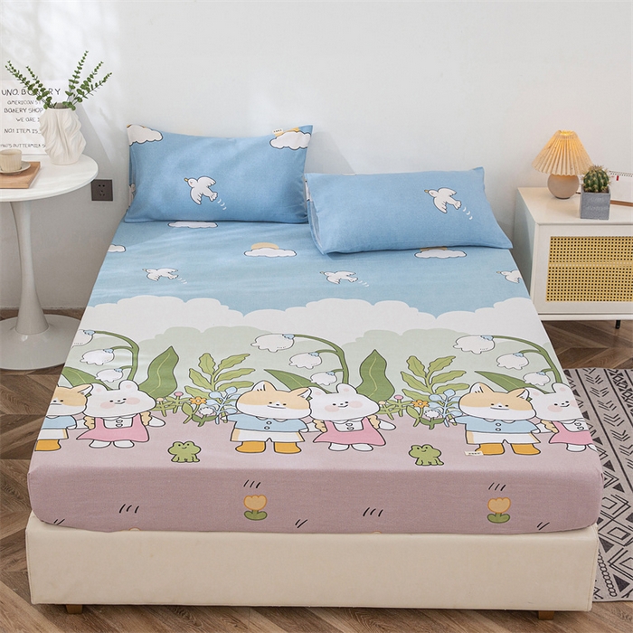 91家纺网 家纺一手货源 找家纺 棉乐町 2025新款老粗布床笠 沐恋