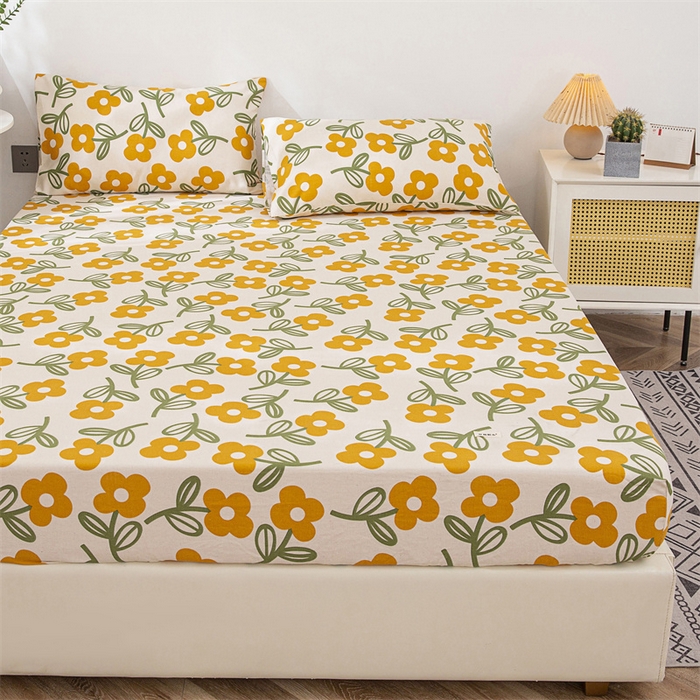 91家纺网 家纺一手货源 找家纺 棉乐町 2025新款老粗布床笠 花颜