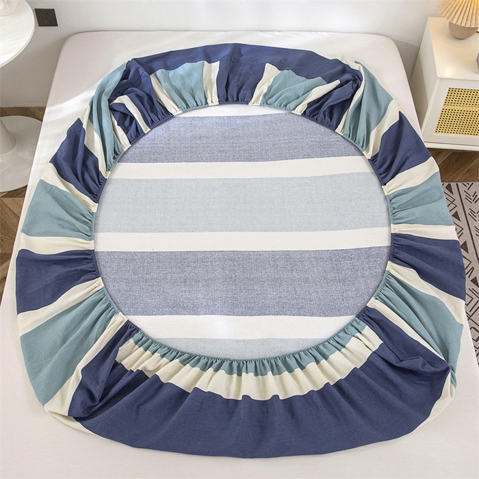 91家纺网 家纺一手货源 找家纺 棉乐町 2025新款老粗布床笠 欢乐