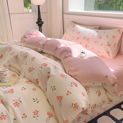 91家纺网 家纺一手货源 找家纺 （总）田野 2023新款全棉加厚活性磨毛四件套